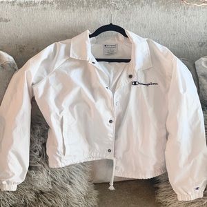 Champion White Windbreaker